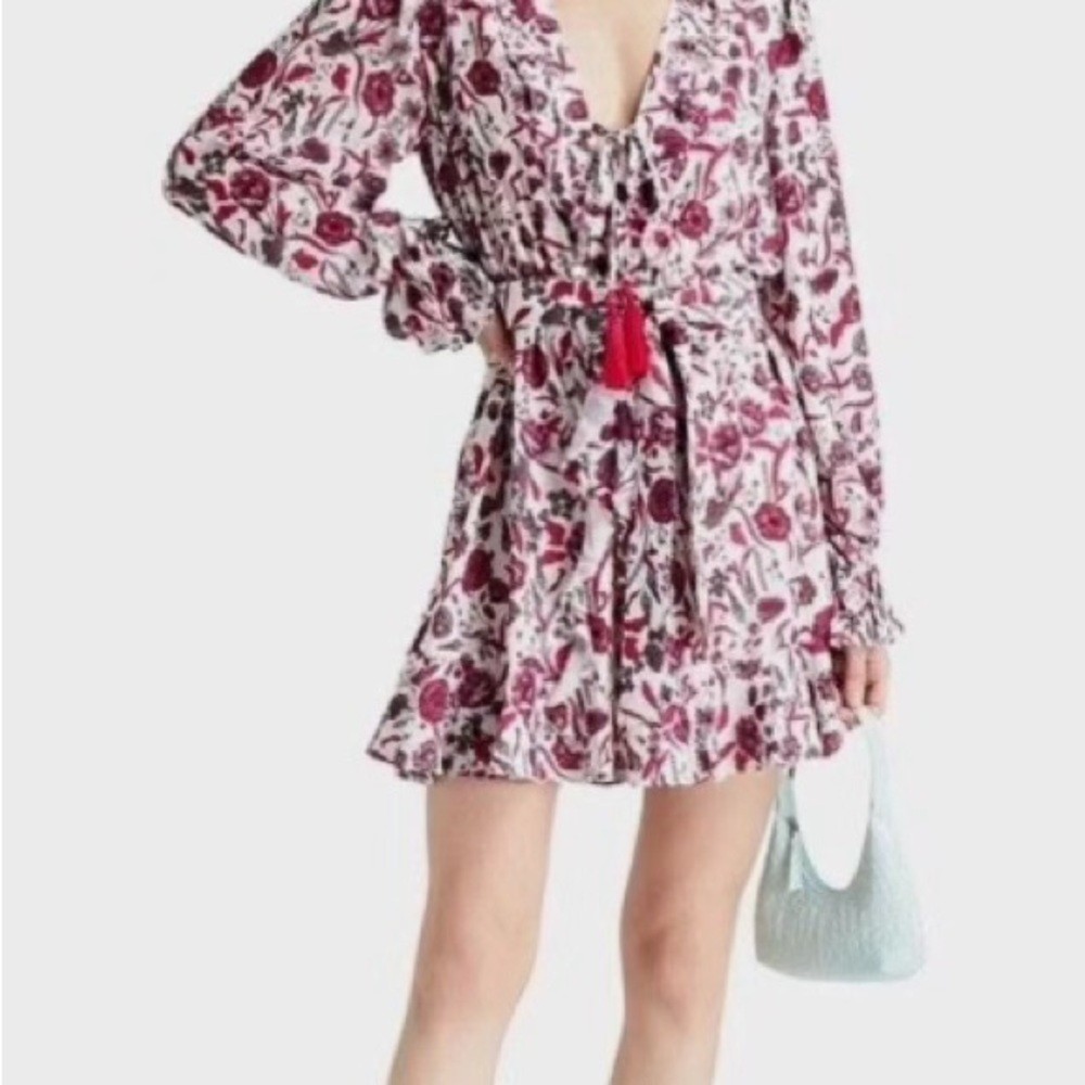 ALEXIS SZ MEDIUM Women's Floral Top - Red and White